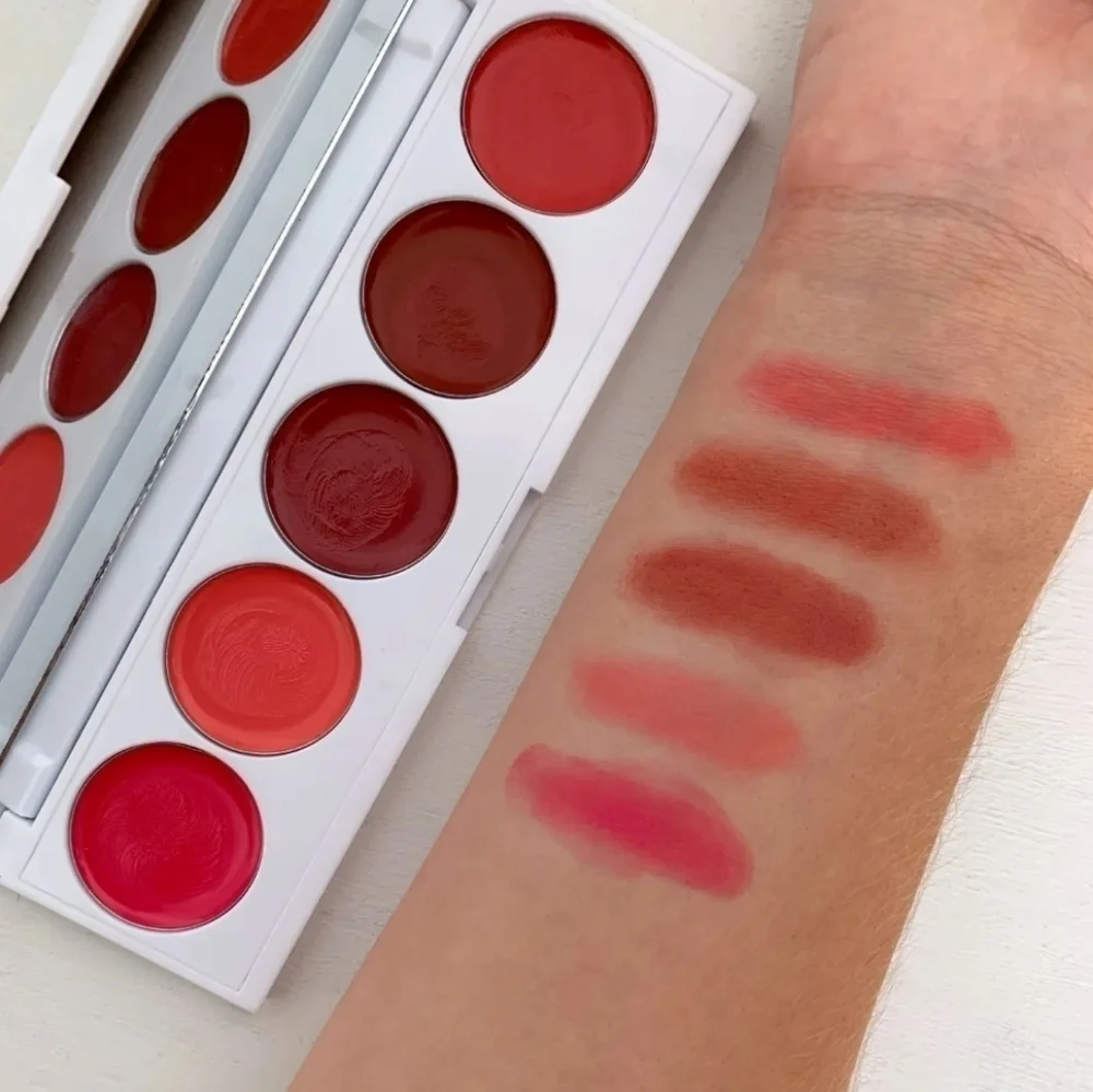 SERAPHINE BOTANICALSRhubarb + Rose - Creamy‎ Lip & Cheek Palette